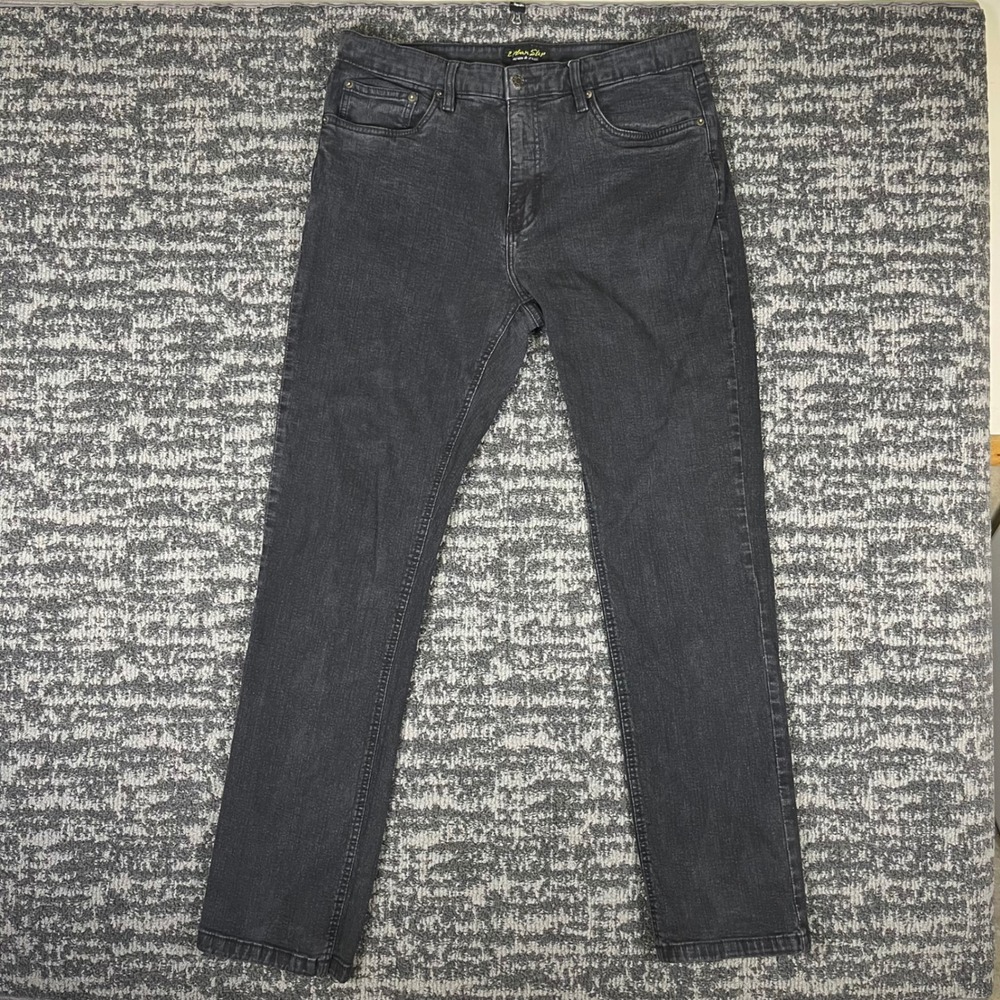 Urban Star Jeans Mens 36x34 Faded Black Straight Leg Stretch Premium Denim